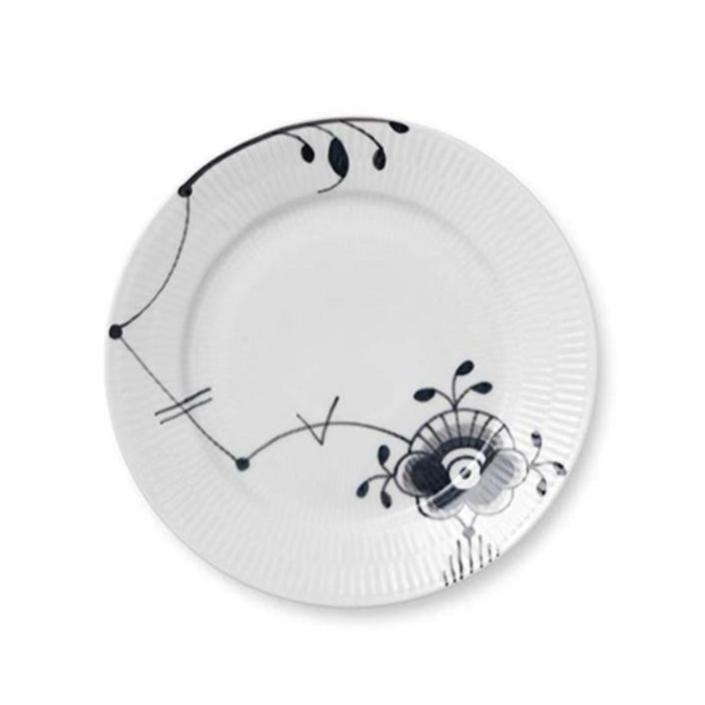 Sort Mega riflet tallerken - 22 cm.